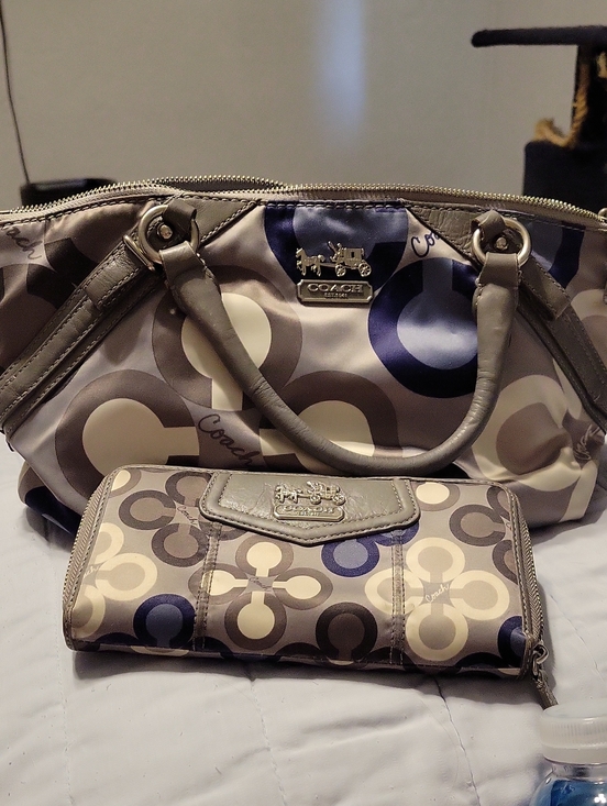 Coach Handbags - COACH EUC! Signature Madison Sophia Clover Satchel and matching Ziparound Wallet
